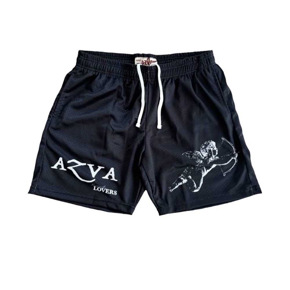 AZVA Men’s Black Cupid Mesh Shorts